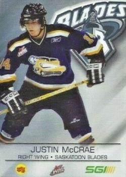 2004-05 Saskatoon Blades (WHL) #NNO Justin McCrae Front