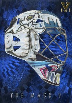 2015-16 In The Game Final Vault - 2007-08 In The Game Between The Pipes The Mask V  (Gold Vault Stamp) #M-10 Evgeni Nabokov Front