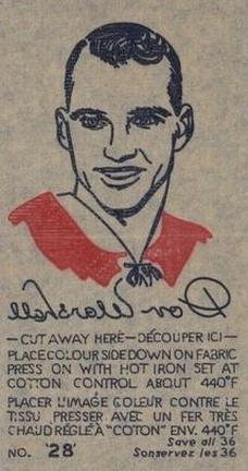 1962-63 York Peanut Butter Iron-On Transfers #28 Don Marshall Front