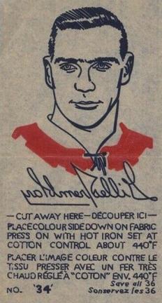 1962-63 York Peanut Butter Iron-On Transfers #34 Gilles Tremblay Front