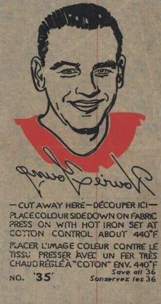 1962-63 York Peanut Butter Iron-On Transfers #35 Howie Young Front
