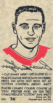 1962-63 York Peanut Butter Iron-On Transfers #36 Bruce MacGregor Front