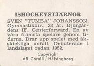 1964 Coralli Hockeystjarnor (Swedish) #1 Sven 