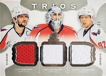 2015-16 Upper Deck The Cup - Cup Trios Jersey #C3-CAP Alex Ovechkin / Braden Holtby / Evgeny Kuznetsov Front