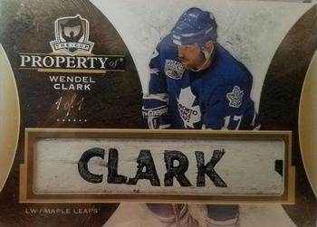 2015-16 Upper Deck The Cup - Property Of... Stick Nameplate #PO-WC Wendel Clark Front