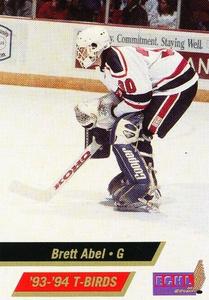 1993-94 Those Guys Productions Wheeling Thunderbirds (ECHL) #9 Brett Abel Front