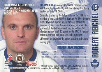 2002-03 Toronto Maple Leafs Platinum Collection #15 Robert Reichel Back