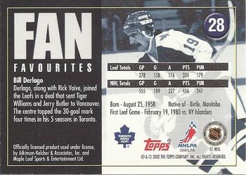 2002-03 Toronto Maple Leafs Platinum Collection #28 Bill Derlago Back