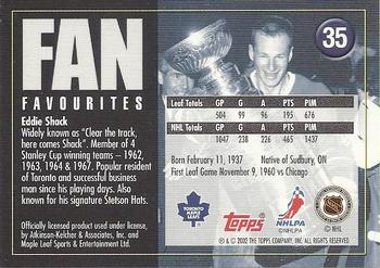 2002-03 Toronto Maple Leafs Platinum Collection #35 Eddie Shack Back