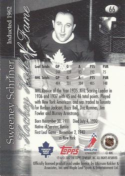 2002-03 Toronto Maple Leafs Platinum Collection #66 Sweeney Schriner Back