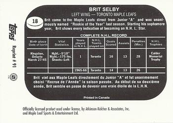 2002-03 Toronto Maple Leafs Platinum Collection #91 Brit Selby Back