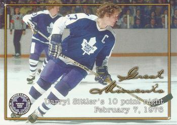 2002-03 Toronto Maple Leafs Platinum Collection #101 Sittler's 10 point night Front