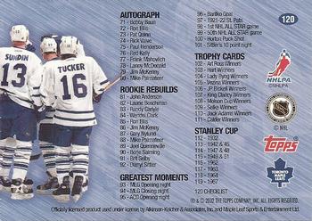 2002-03 Toronto Maple Leafs Platinum Collection #120 Checklist Back