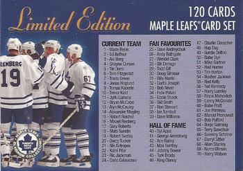 2002-03 Toronto Maple Leafs Platinum Collection #120 Checklist Front