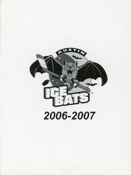 2006-07 Austin Ice Bats (CHL) #B-01 Header Card Back