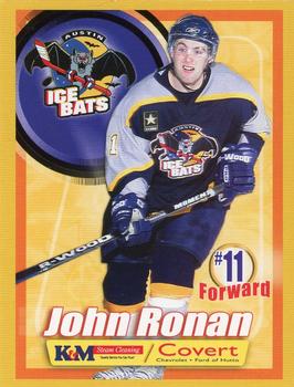 2006-07 Austin Ice Bats (CHL) #B-05 John Ronan Front