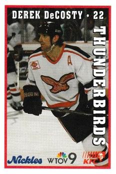 1995-96 Wheeling Thunderbirds (ECHL) Series II #9 Derek DeCosty Front