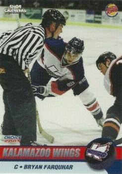 2002-03 Choice Kalamazoo Wings (UHL) #7 Bryan Farquhar Front