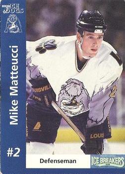 1998-99 Ice Breakers Gum Long Beach Ice Dogs (IHL) #NNO Mike Matteucci Front