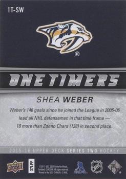 2015-16 Upper Deck - One Timers #1T-SW Shea Weber Back