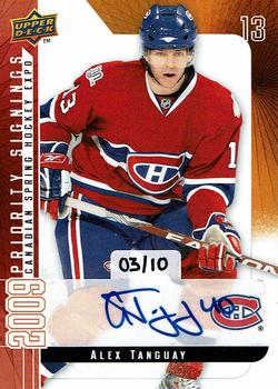 2009 Upper Deck Canadian Spring Expo Priority Signings #PS-AT Alex Tanguay Front