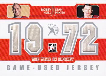 2009-10 In The Game 1972 The Year In Hockey - Fall Expo Game Used Jersey Redemption Black #GUJ-03 Bobby Hull / Stan Mikita Front