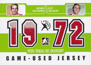 2009-10 In The Game 1972 The Year In Hockey - Fall Expo Game Used Jersey Redemption Black #GUJ-09 Henri Richard / Guy Lafleur Front
