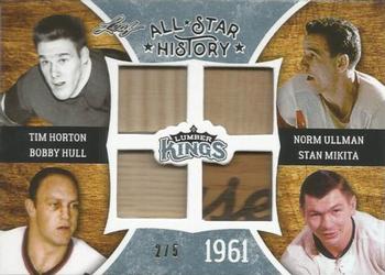 2016 Leaf Lumber Kings - All-Star History Platinum #AS-07 Tim Horton / Norm Ullman / Bobby Hull / Stan Mikita Front