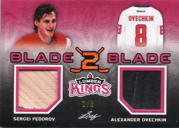 2016 Leaf Lumber Kings - Blade to Blade Red #BB-12 Sergei Fedorov / Alexander Ovechkin Front
