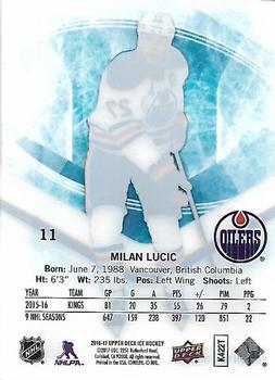 2016-17 Upper Deck Ice #11 Milan Lucic Back