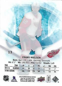 2016-17 Upper Deck Ice #13 Frans Nielsen Back