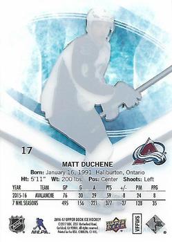 2016-17 Upper Deck Ice #17 Matt Duchene Back