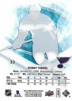 2016-17 Upper Deck Ice #33 Robby Fabbri Back