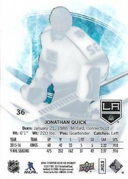 2016-17 Upper Deck Ice #36 Jonathan Quick Back