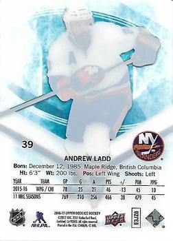 2016-17 Upper Deck Ice #39 Andrew Ladd Back