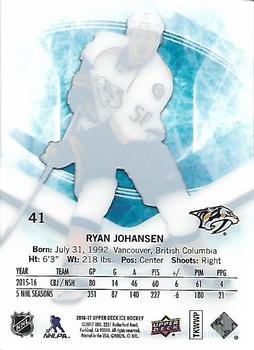 2016-17 Upper Deck Ice #41 Ryan Johansen Back