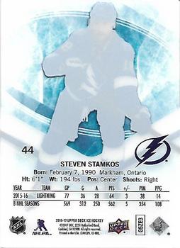 2016-17 Upper Deck Ice #44 Steven Stamkos Back