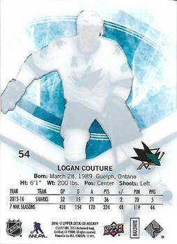2016-17 Upper Deck Ice #54 Logan Couture Back