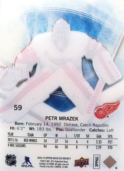 2016-17 Upper Deck Ice #59 Petr Mrazek Back