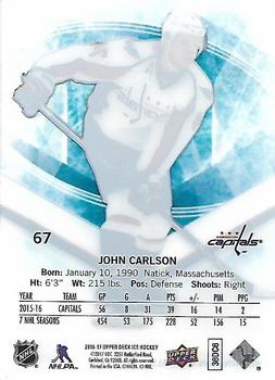 2016-17 Upper Deck Ice #67 John Carlson Back