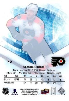 2016-17 Upper Deck Ice #75 Claude Giroux Back