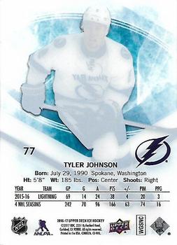 2016-17 Upper Deck Ice #77 Tyler Johnson Back