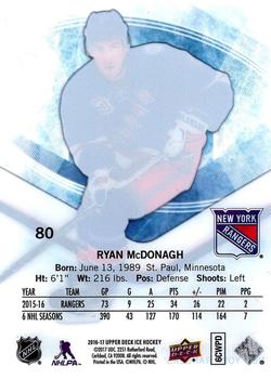 2016-17 Upper Deck Ice #80 Ryan McDonagh Back