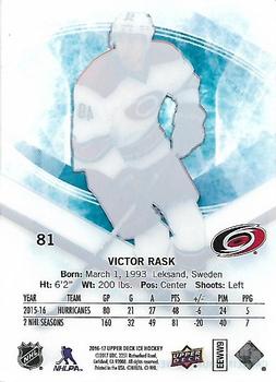 2016-17 Upper Deck Ice #81 Victor Rask Back