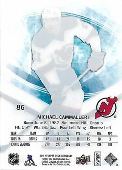 2016-17 Upper Deck Ice #86 Michael Cammalleri Back
