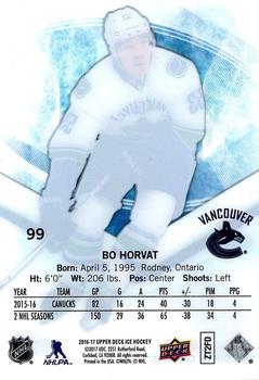 2016-17 Upper Deck Ice #99 Bo Horvat Back