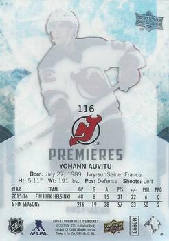 2016-17 Upper Deck Ice #116 Yohann Auvitu Back