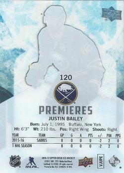 2016-17 Upper Deck Ice #120 Justin Bailey Back