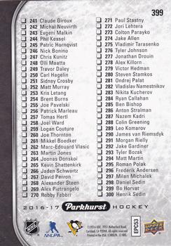 2016-17 Parkhurst - Black #399 Sidney Crosby Back