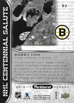 2016-17 Parkhurst - NHL Centennial Salute #S-2 Bobby Orr Back